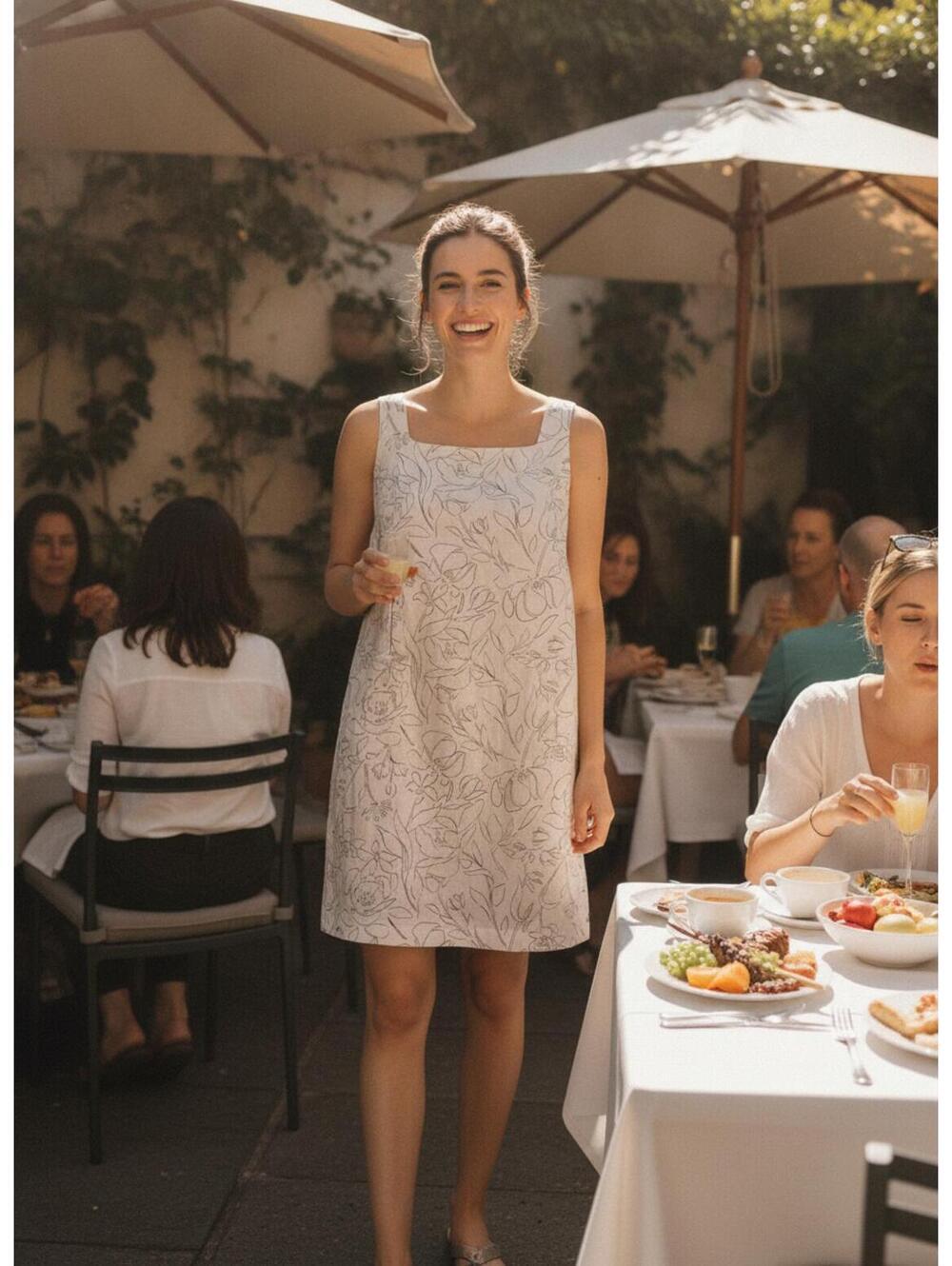A New Day White Floral Print Sleeveless Shift Dress XXL